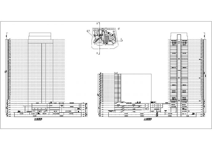某地高层框剪结构酒店建筑设计方案图_图1