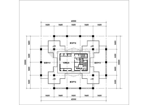 某二十六层大型购物广场及办公楼建筑方案图(含效果图)-图一