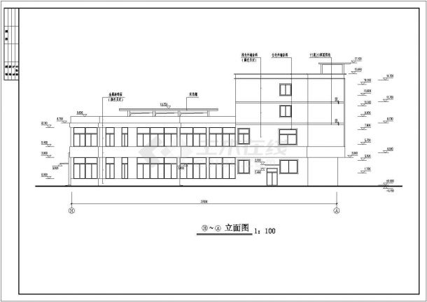 某四层农贸综合市场建筑施工图VIP-图一