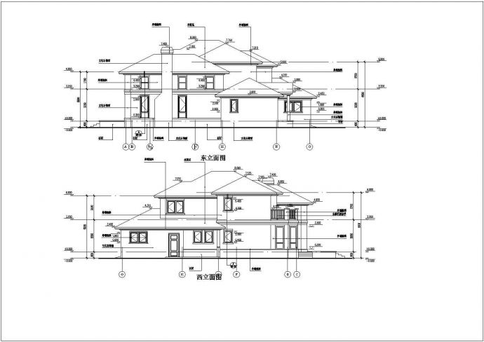 某地小型2层别墅建筑设计图_图1