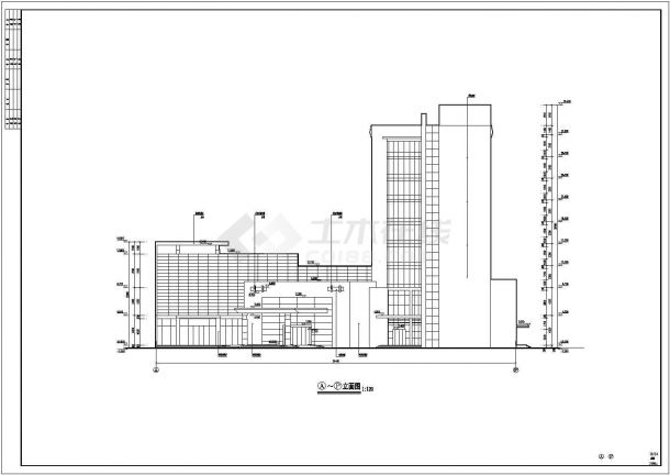 某地九层框架结构综合楼建筑施工图-图二