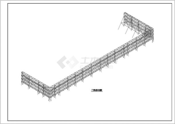 某地（主楼屋顶）5.5米高钢结构广告牌设计图-图二
