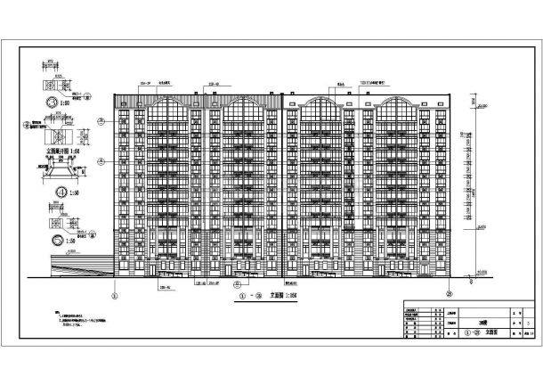 北京某地板式高层住宅建筑施工图（全套）-图一