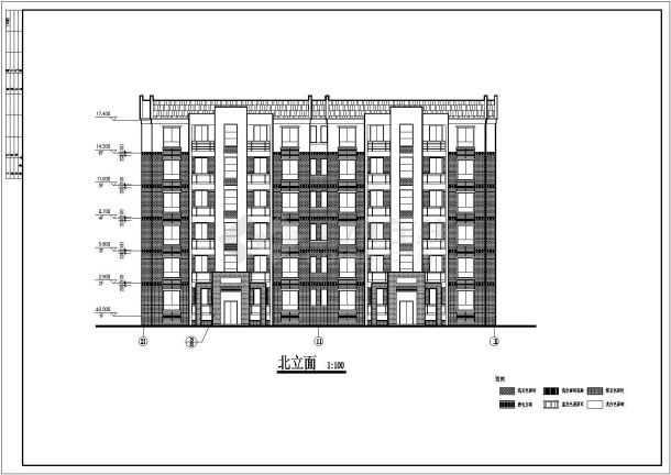 某地六层砖混结构住宅楼建筑设计方案图-图一