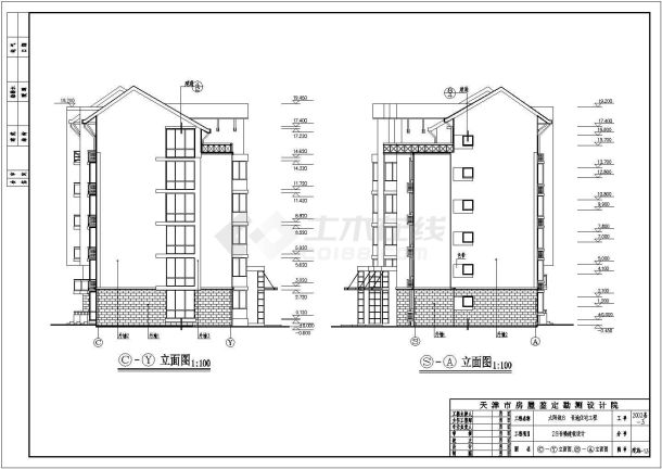 顺弛某地太阳城28号楼建筑cad图-图二