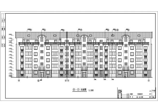 顺弛某地太阳城1号楼建筑cad图-图二