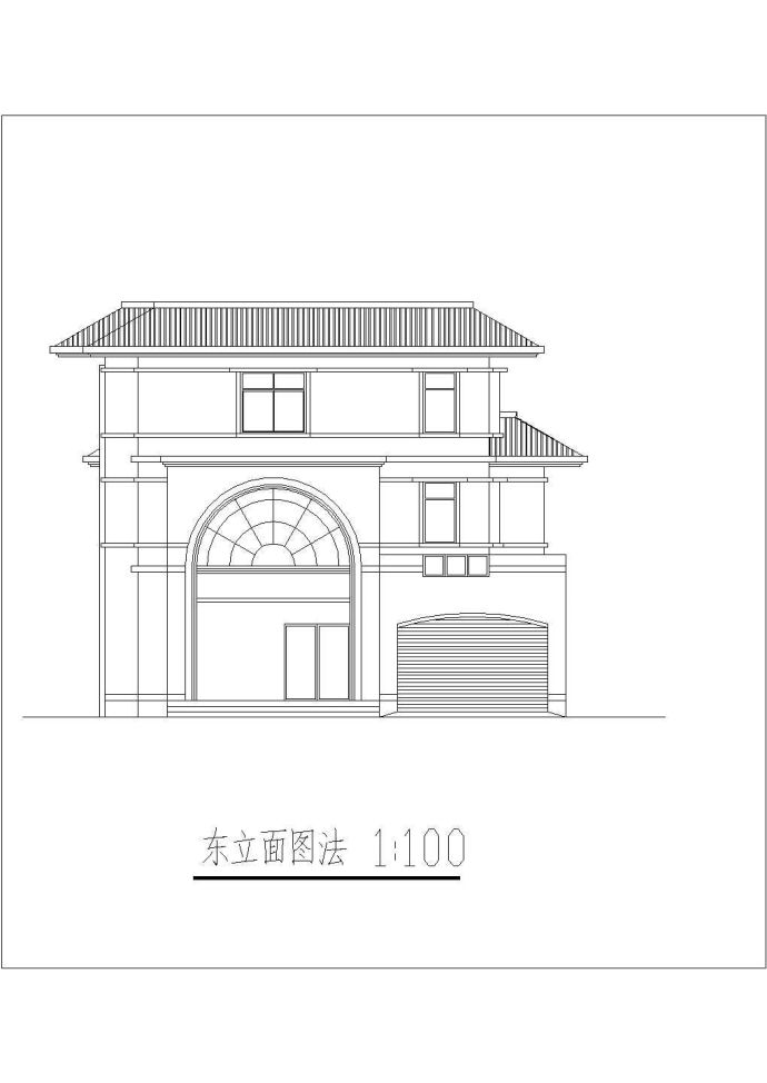 简单的一个别墅CAD平面布置参考图_图1