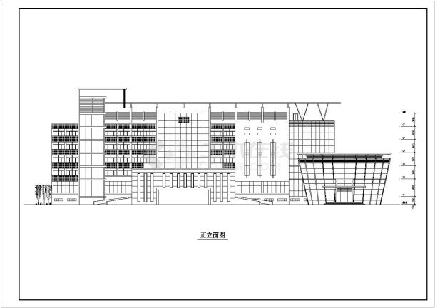 某地高层办公楼建筑设计图-图一