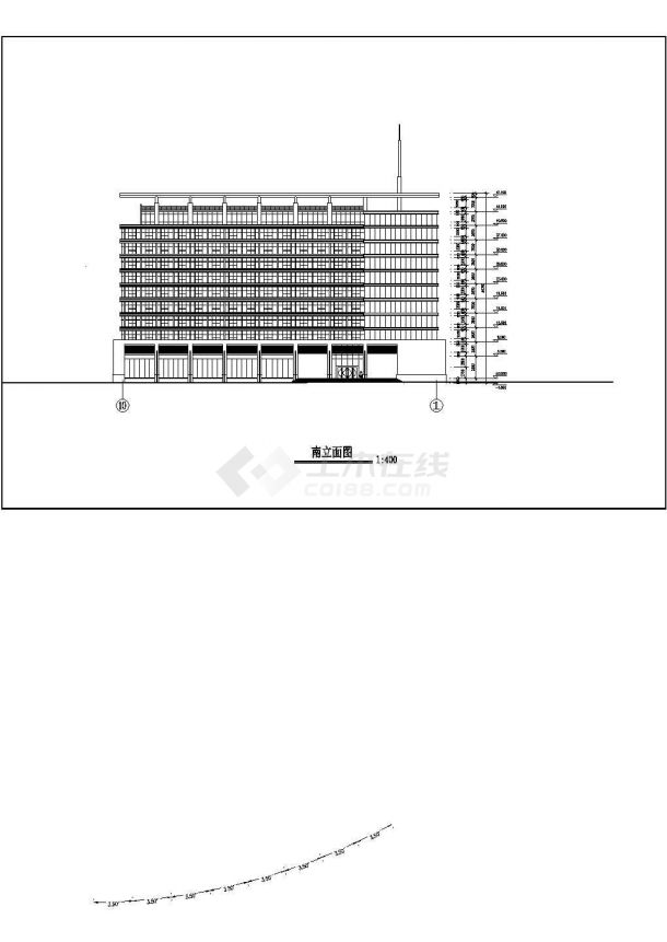 某地精美11层办公楼建筑设计图-图二