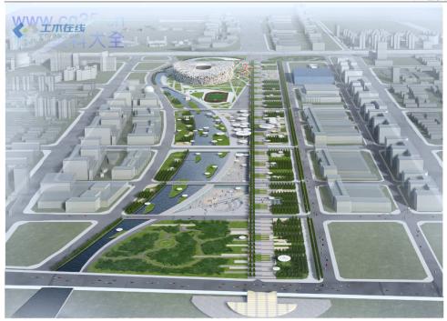 北京奥林匹克公园景观规划图_图1
