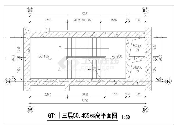 深圳某十九层LOFT办公楼建筑施工图（102米）-图二