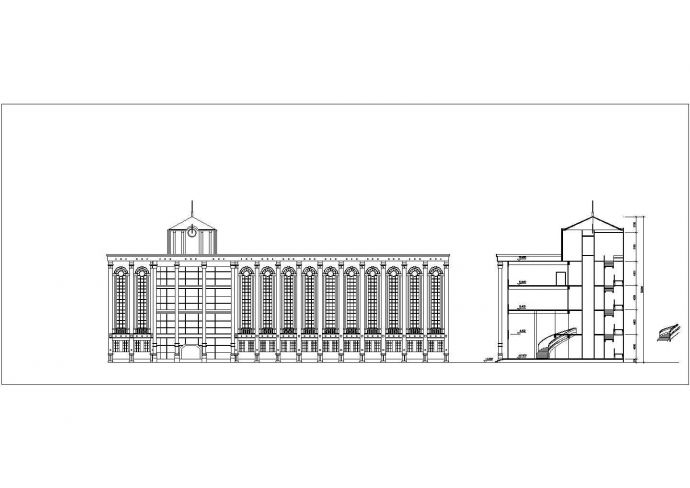 某地欧式办公楼设计建筑cad图_图1