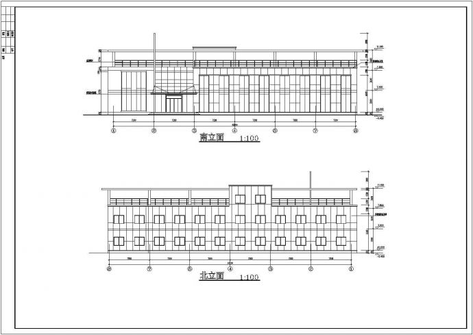 1100平方米多层框架结构办公楼建筑施工图_图1