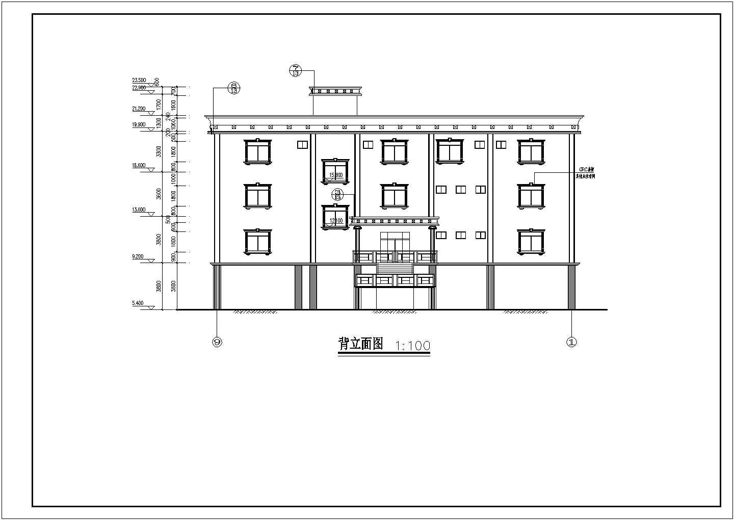 浙江三层办公楼建筑施工全套图纸（共13张）