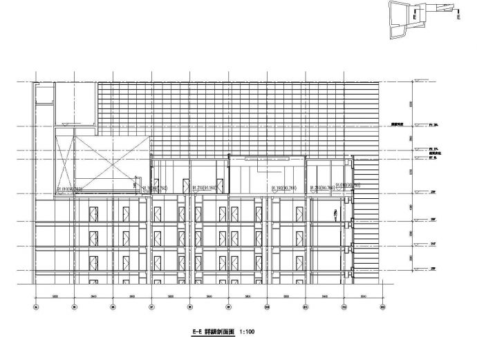越阳国际广场23层酒店建筑施工图（框架结构）VIP_图1