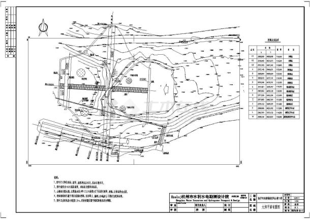 技施阶段临安市於潜镇桃花坞山塘工程施工图-图一