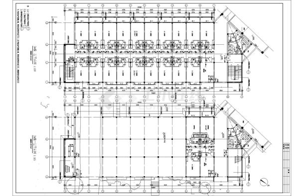 某国际大酒店三层客房建筑施工图-图一