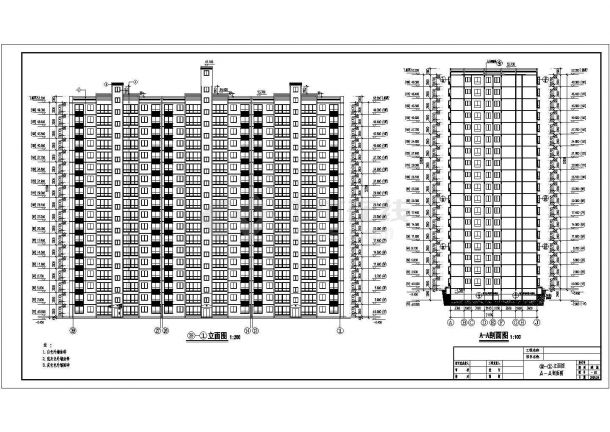 某地十八层住宅楼建筑设计施工图-图二