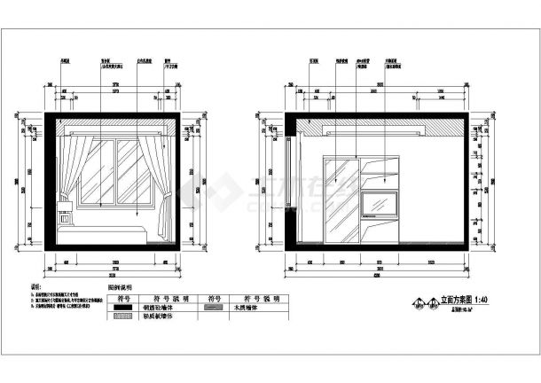某地剪力墙结构住宅小三居户型室内装修设计方案图-图二