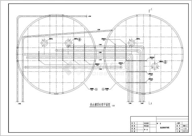 某地厂热水槽加固结构设计图（门式结构钢结构）-图一