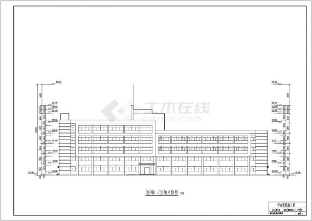 六层中型医院建筑设计施工图加效果图-图一