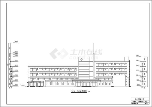 六层中型医院建筑设计施工图加效果图-图二