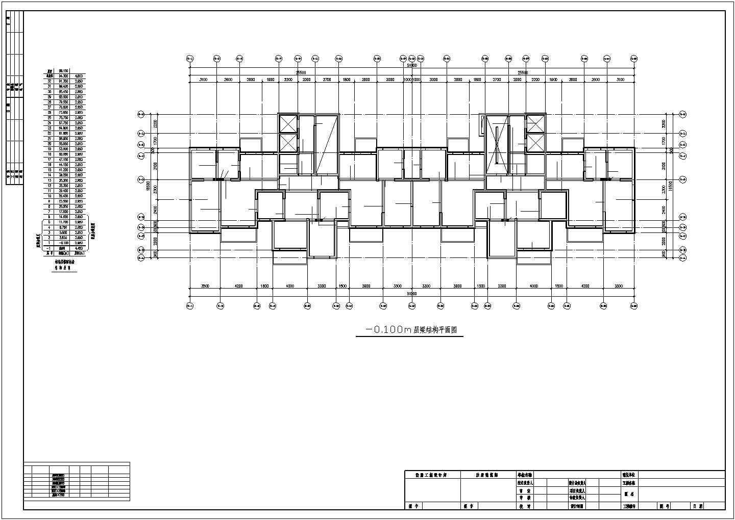 32层剪力墙结构住宅楼结构施工图（6度抗震）
