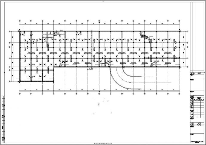 四层框架结构水生植物研究平台结构施工图_图1