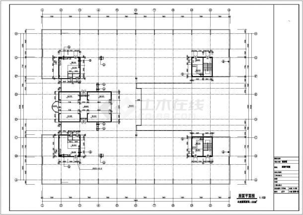 22层框架剪力墙结构医院病房楼结构施工图（三层地下室、建筑图）-图二