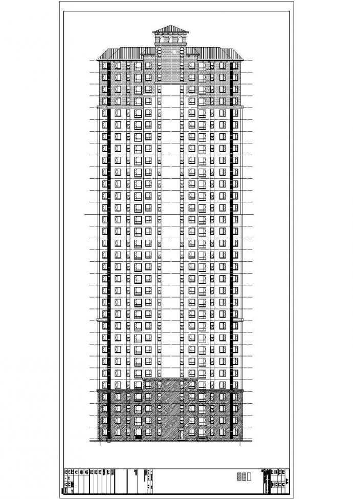 32层剪力墙结构大学城住宅楼结构施工图（含建筑图）_图1