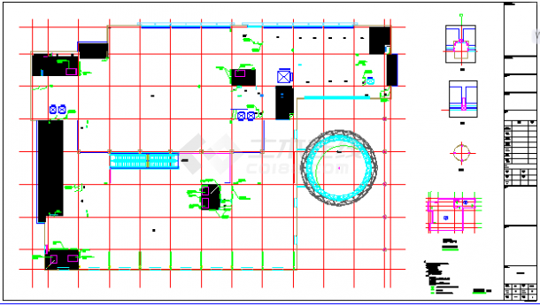 四层框架结构科技馆地下室结构施工图-图一