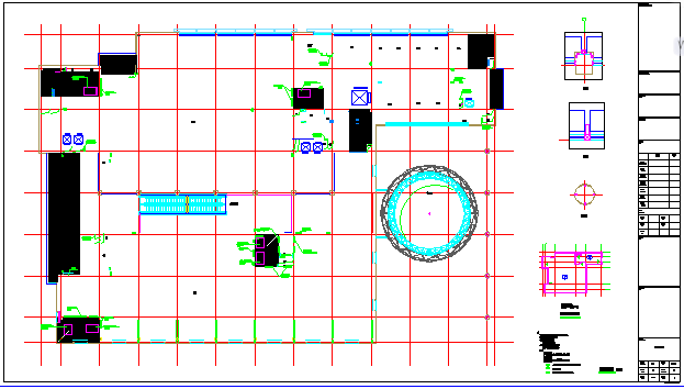 四层框架结构科技馆地下室结构施工图_图1