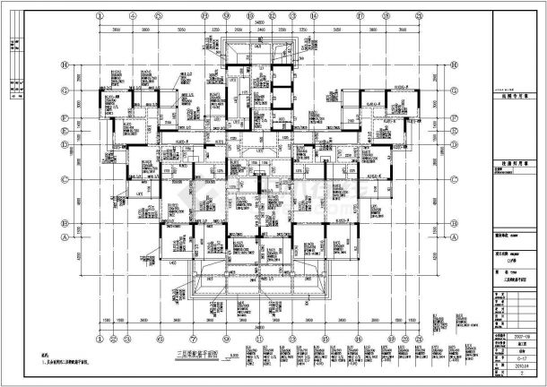 22层剪力墙高层住宅结构施工图（桩基础）-图二