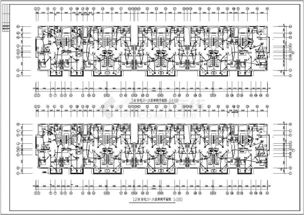 某小区2栋居民住宅楼电气设计施工图-图二