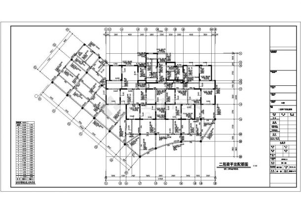 二十二层局部剪力墙结构住宅楼结构施工图（7度抗震）-图二