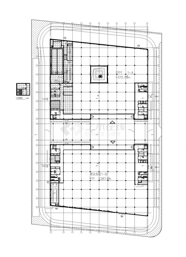 产业保税区功能标注厂房工程--建筑 面积4.6万方 4层-图一