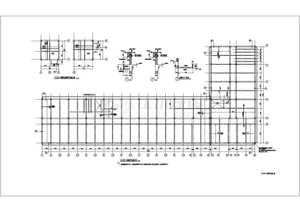 六层L型桩基础框架结构宿舍楼结构施工图-图二
