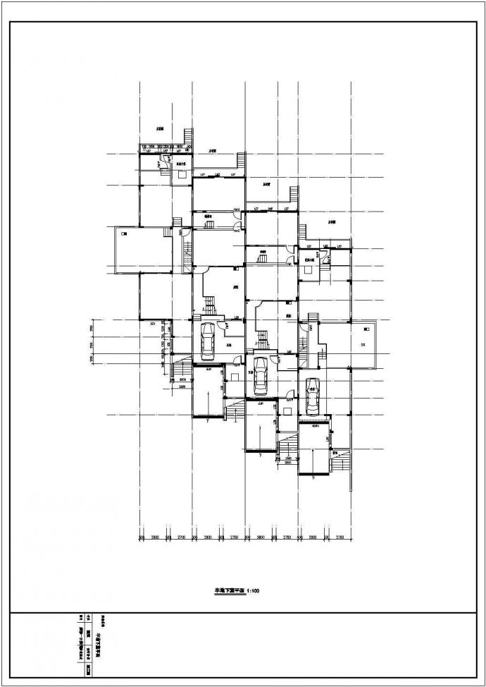 某四层框架结构别墅全套建筑及结构施工图_图1