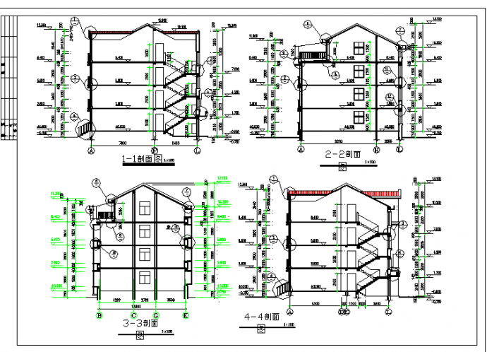 4层砖混结构住宅楼建筑施工图纸_图1