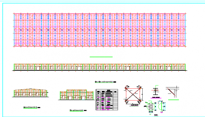 33m跨钢结构厂房全套结构施工图（图审通过）_图1