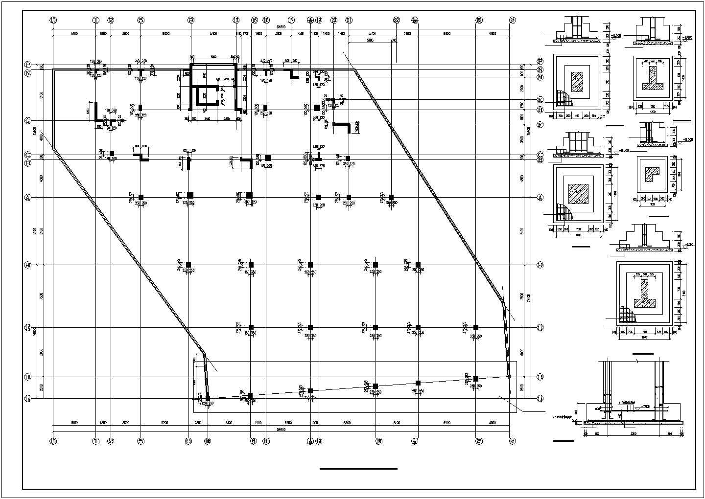 某12层异形柱框架剪力墙住宅楼结构施工图（独立基础）