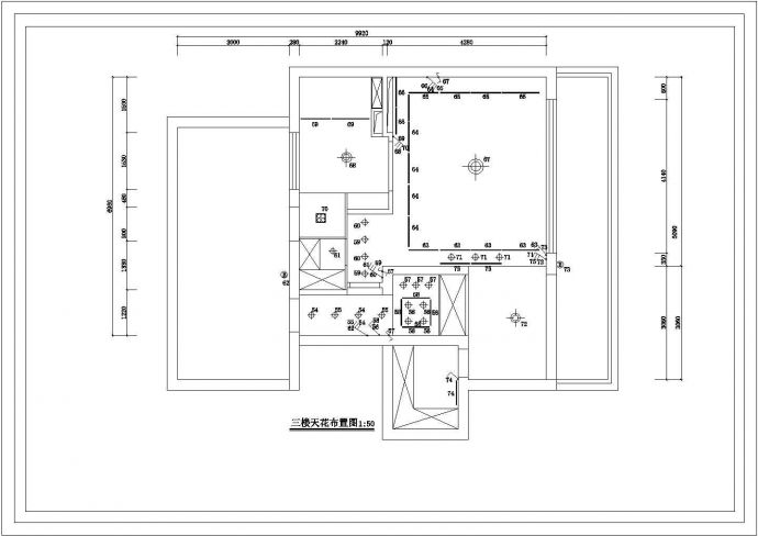 某地三层框架结构别墅室内装修设计施工图_图1