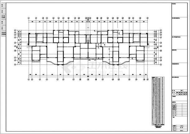 三十二层框架结构住宅楼结构施工图(平法图知名院)-图一