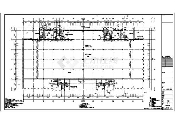 框架结构厂房结构施工图（桩基础三层）-图一