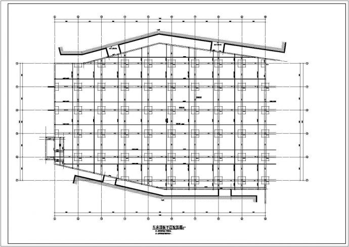 空心楼板地下车库结构CAD平面布置参考图_图1