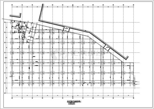 空心楼板地下车库结构CAD平面布置参考图-图二