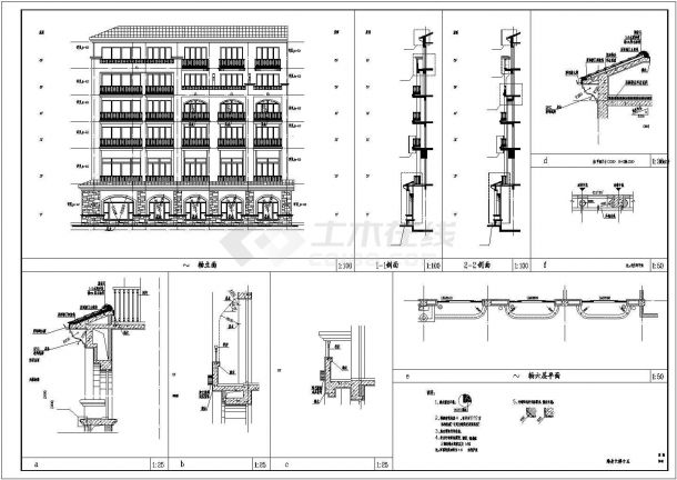 [广东]6层简欧风格五星级酒店建筑施工图（知名设计院含效果图）VIP-图一