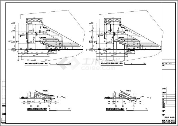 广州三层框架结构板球场建筑设计施工图-图一