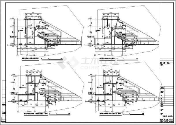 广州三层框架结构板球场建筑设计施工图-图二