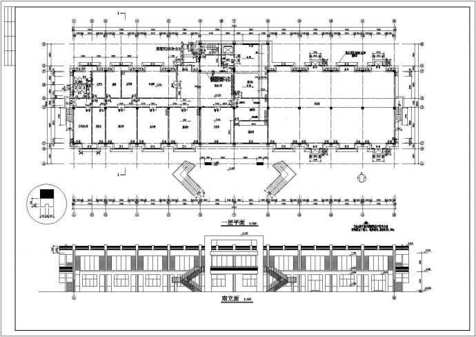 某地二层框架结构员工食堂建筑施工图_图1